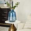 image:imageDeco 79 Glass Handmade Decorative Vase Centerpiece Vase with Gold Rim Flower Vase for Home Decoration 10 x 10 x 14 BlueBlue