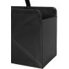 image:imageDeco 79 Leather Handmade Decorative Magazine Holder Box Style Single Slot Magazine Rack with Detail Stitching and Curved Buckle Handles File Holder 15 x 10 x 17 BrownBlack