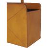 image:imageDeco 79 Leather Handmade Decorative Magazine Holder Box Style Single Slot Magazine Rack with Detail Stitching and Curved Buckle Handles File Holder 15 x 10 x 17 BrownBrown
