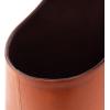 image:imageDeco 79 Leather Handmade Magazine Holder Box Style Single Slot with Curved Buckle Handle 16 x 8 x 14 Brown