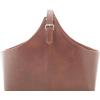 image:imageDeco 79 Leather Handmade Magazine Holder Box Style Single Slot with Curved Buckle Handle 16 x 8 x 14 Brown