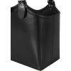 image:imageDeco 79 Leather Handmade Magazine Holder Box Style Single Slot with Detail Stitching and Curved Buckle Handles 16 x 10 x 18 Black
