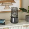 image:imageDeco 79 Metal Abstract Decorative Vase Intertwined Wire Centerpiece Vase with Solid Matte Base Vase for Home Decoration 6 x 6 x 12 Black6 x 6 x 12