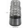 image:imageDeco 79 Metal Abstract Decorative Vase Intertwined Wire Centerpiece Vase with Solid Matte Base Vase for Home Decoration 6 x 6 x 12 Black6 x 6 x 12