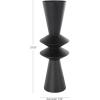 image:imageDeco 79 Metal Art Deco Fluted Vase 6 x 6 x 24 BlackBlack