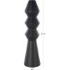 image:imageDeco 79 Metal Art Deco Fluted Vase 6 x 6 x 24 BlackBlack