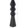 image:imageDeco 79 Metal Art Deco Fluted Vase 6 x 6 x 24 BlackBlack