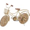 image:imageDeco 79 Metal Bike Decorative Sculpture Home Decor Statue with Carved Wood Wheels Accent Figurine 19 x 5 x 12 GoldGold