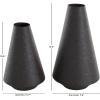 image:imageDeco 79 Metal Decorative Vase Textured Cone Centerpiece Vases Set of 2 Flower Vases for Home Decoration 14 11 H BlackBlack