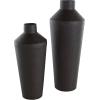 image:imageDeco 79 Metal Decorative Vase Textured Cone Centerpiece Vases Set of 2 Flower Vases for Home Decoration 14 11 H BlackBlack