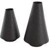 image:imageDeco 79 Metal Decorative Vase Textured Cone Centerpiece Vases Set of 2 Flower Vases for Home Decoration 14 11 H BlackBlack