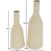image:imageDeco 79 Metal Decorative Vase Textured Cone Centerpiece Vases Set of 2 Flower Vases for Home Decoration 14 11 H BlackCream