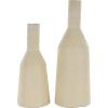 image:imageDeco 79 Metal Decorative Vase Textured Cone Centerpiece Vases Set of 2 Flower Vases for Home Decoration 14 11 H BlackCream