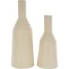 image:imageDeco 79 Metal Decorative Vase Textured Cone Centerpiece Vases Set of 2 Flower Vases for Home Decoration 14 11 H BlackCream