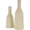 image:imageDeco 79 Metal Decorative Vase Textured Cone Centerpiece Vases Set of 2 Flower Vases for Home Decoration 14 11 H BlackCream