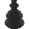 image:imageDeco 79 Metal Handmade Decorative Vase Woven Bubble Centerpiece Vase Flower Vase for Home Decoration 10 x 10 x 14 BlackBlack