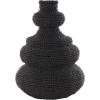 image:imageDeco 79 Metal Handmade Decorative Vase Woven Bubble Centerpiece Vase Flower Vase for Home Decoration 10 x 10 x 14 BlackBlack