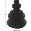 image:imageDeco 79 Metal Handmade Decorative Vase Woven Bubble Centerpiece Vase Flower Vase for Home Decoration 10 x 10 x 14 BlackBlack