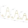image:imageDeco 79 Metal Scroll Tabletop and Hanging Wall Rack Display Easel Set of 3 10 8 6H Gold