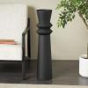 image:imageDeco 79 Metal Tall Art Deco Fluted Floor Vase 8 x 8 x 32 Black