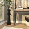 image:imageDeco 79 Metal Tall Art Deco Fluted Floor Vase 8 x 8 x 32 Black