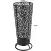 image:imageDeco 79 Metal Umbrella Stand 2 Section with Umbrella Shaped Handle 13 x 8 x 27 BlackBlack