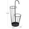image:imageDeco 79 Metal Umbrella Stand 2 Section with Umbrella Shaped Handle 13 x 8 x 27 BlackBlack