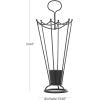 image:imageDeco 79 Metal Umbrella Stand 2 Section with Umbrella Shaped Handle 13 x 8 x 27 BlackBlack