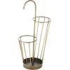 image:imageDeco 79 Metal Umbrella Stand 2 Section with Umbrella Shaped Handle 13 x 8 x 27 BlackGold