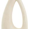 image:imageDeco 79 Paper Mache Decorative Vase Abstract Rounded Centerpiece Vase with Double Openings Flower Vase for Home Decoration 9 x 3 x 12 BeigeBeige