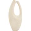image:imageDeco 79 Paper Mache Decorative Vase Abstract Rounded Centerpiece Vase with Double Openings Flower Vase for Home Decoration 9 x 3 x 12 BeigeBeige