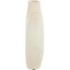 image:imageDeco 79 Paper Mache Decorative Vase Abstract Rounded Centerpiece Vase with Double Openings Flower Vase for Home Decoration 9 x 3 x 12 BeigeBeige