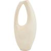 image:imageDeco 79 Paper Mache Decorative Vase Abstract Rounded Centerpiece Vase with Double Openings Flower Vase for Home Decoration 9 x 3 x 12 BeigeBeige