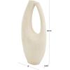 image:imageDeco 79 Paper Mache Decorative Vase Abstract Rounded Centerpiece Vase with Double Openings Flower Vase for Home Decoration 9 x 3 x 12 BeigeBeige