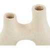 image:imageDeco 79 Paper Mache Decorative Vase Abstract Rounded Centerpiece Vase with Double Openings Flower Vase for Home Decoration 9 x 3 x 12 BeigeBeige