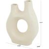image:imageDeco 79 Paper Mache Decorative Vase Abstract Rounded Centerpiece Vase with Double Openings Flower Vase for Home Decoration 9 x 3 x 12 BeigeBeige
