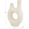 image:imageDeco 79 Paper Mache Decorative Vase Abstract Rounded Centerpiece Vase with Double Openings Flower Vase for Home Decoration 9 x 3 x 12 BeigeBeige