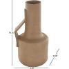 image:imageDeco 79 Paper Mache Decorative Vase Abstract Rounded Centerpiece Vase with Double Openings Flower Vase for Home Decoration 9 x 3 x 12 BeigeBrown