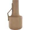image:imageDeco 79 Paper Mache Decorative Vase Abstract Rounded Centerpiece Vase with Double Openings Flower Vase for Home Decoration 9 x 3 x 12 BeigeBrown