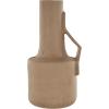 image:imageDeco 79 Paper Mache Decorative Vase Abstract Rounded Centerpiece Vase with Double Openings Flower Vase for Home Decoration 9 x 3 x 12 BeigeBrown