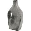 image:imageDeco 79 Paper Mache Decorative Vase Abstract Rounded Centerpiece Vase with Double Openings Flower Vase for Home Decoration 9 x 3 x 12 BeigeGray