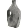 image:imageDeco 79 Paper Mache Decorative Vase Abstract Rounded Centerpiece Vase with Double Openings Flower Vase for Home Decoration 9 x 3 x 12 BeigeGray