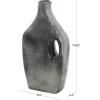 image:imageDeco 79 Paper Mache Decorative Vase Abstract Rounded Centerpiece Vase with Double Openings Flower Vase for Home Decoration 9 x 3 x 12 BeigeGray