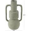 image:imageDeco 79 Paper Mache Decorative Vase Abstract Textured Centerpiece Vase with Squared Handles Flower Vase for Home Decoration 9 x 7 x 16 Light GrayCONVENIENTLY SIZED