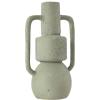 image:imageDeco 79 Paper Mache Decorative Vase Abstract Textured Centerpiece Vase with Squared Handles Flower Vase for Home Decoration 9 x 7 x 16 Light GrayCONVENIENTLY SIZED