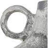 image:imageDeco 79 Paper Mache Decorative Vase Distressed Fluted Centerpiece Vase with Light Gray Texturing and Ring Handle Flower Vase for Home Decoration 12 x 11 x 15 Light Gray