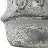 image:imageDeco 79 Paper Mache Decorative Vase Distressed Fluted Centerpiece Vase with Light Gray Texturing and Ring Handle Flower Vase for Home Decoration 12 x 11 x 15 Light Gray