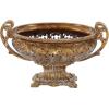 image:imageDeco 79 Polystone Decorative Decorative Bowl Ornate Decorative Container with Handles Decorative Keepsake Box 19 x 10 x 12 Gold