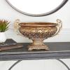 image:imageDeco 79 Polystone Decorative Decorative Bowl Ornate Decorative Container with Handles Decorative Keepsake Box 19 x 10 x 12 Gold