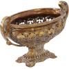 image:imageDeco 79 Polystone Decorative Decorative Bowl Ornate Decorative Container with Handles Decorative Keepsake Box 19 x 10 x 12 Gold